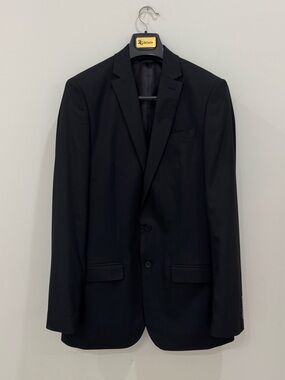 Zegarie Slim Fit Black Suit – 40XL Jacket / 34x34 Pants – Like New